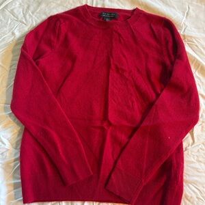 Tahari Women's Vibrant Red Crewneck Sweater